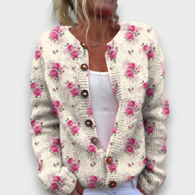 Rosalie – Cardigan mit Rosendruck