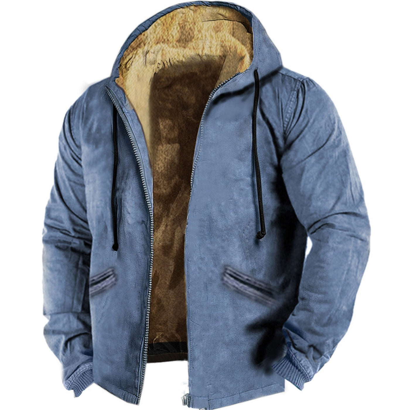 Warme Winterjacke mit Kapuze für Männer