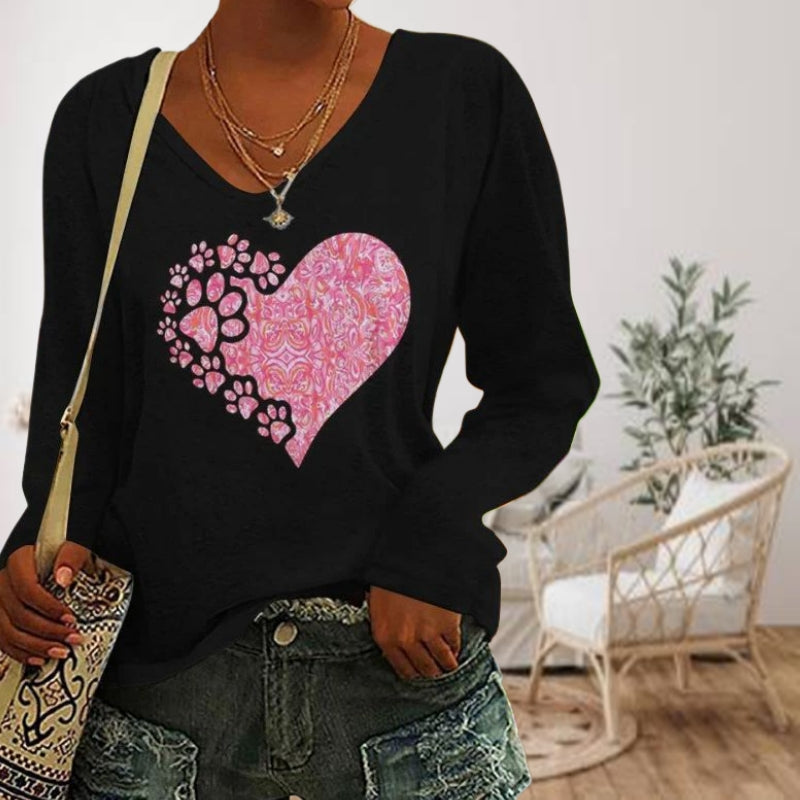 Pullover mit V-Ausschnitt für Damen