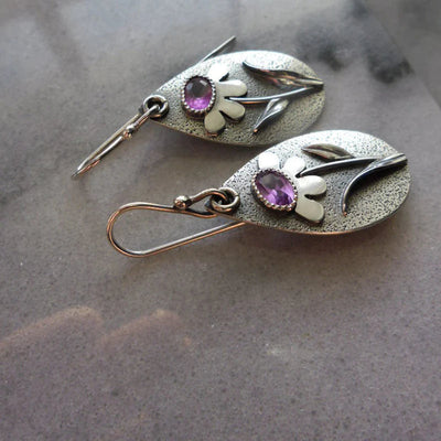 Retro 3D Blumen Ohrringe