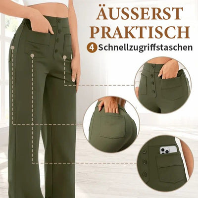 UNNA - ELASTISCHE FREIZEITHOSE MIT HOHEM BUND