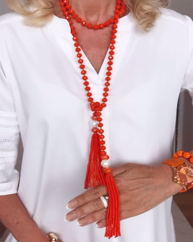 Kleid Stehkragen Einfarbig A-Linie