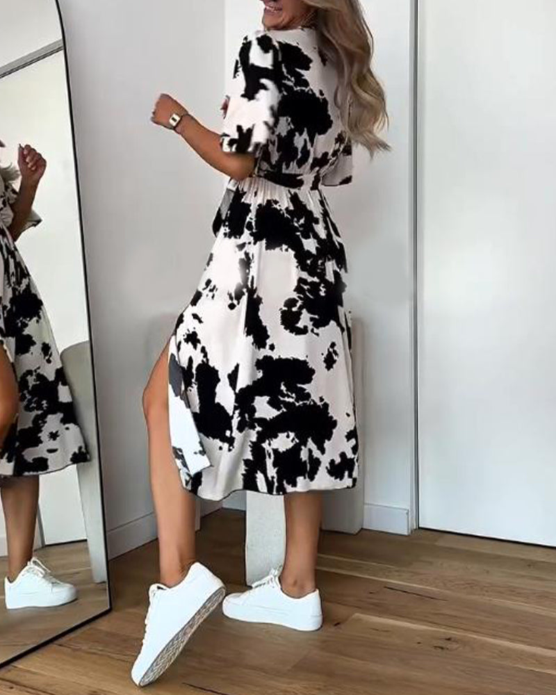 Kleid Modisch Sexy Schlitz