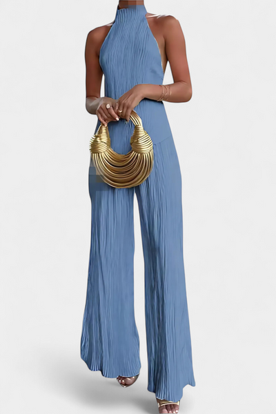 Lucindra – Asymmetrisches Plissee Oberteil Und Hose