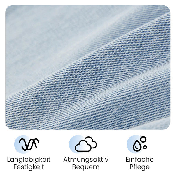 ESLEM - FIGURBETONTES KLEID AUS STRETCH-DENIM