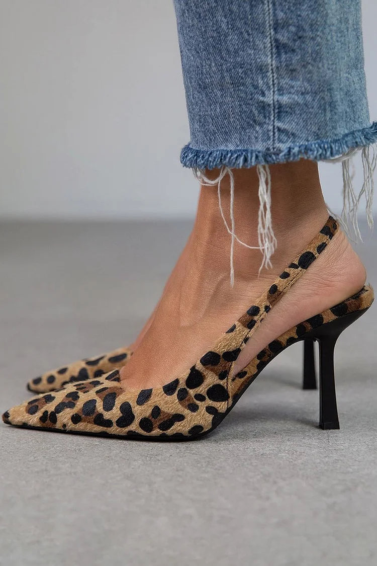 Ambra™ | Pumps mit Leopardenmuster und Fersenriemen