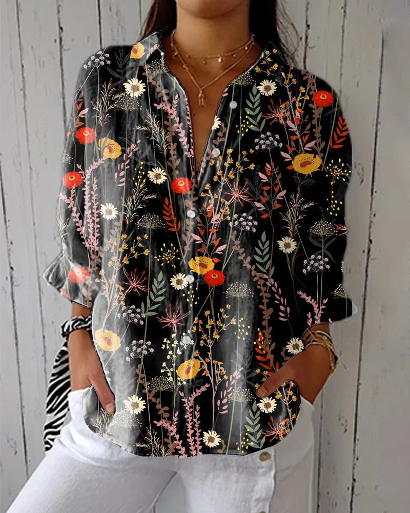 Bluse Floral Print Mode