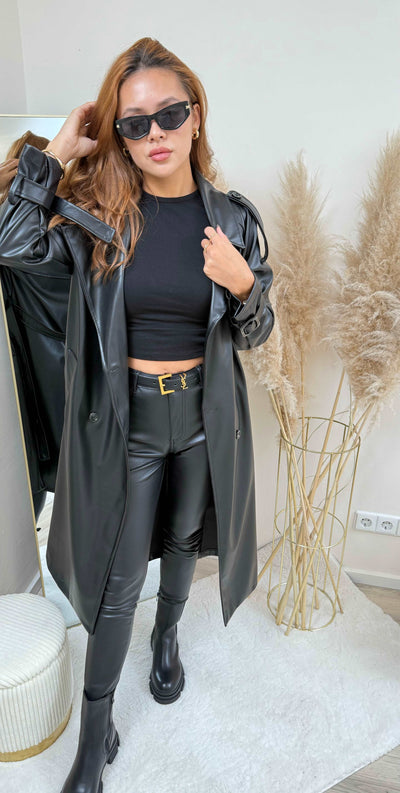 Leder Trend Coat