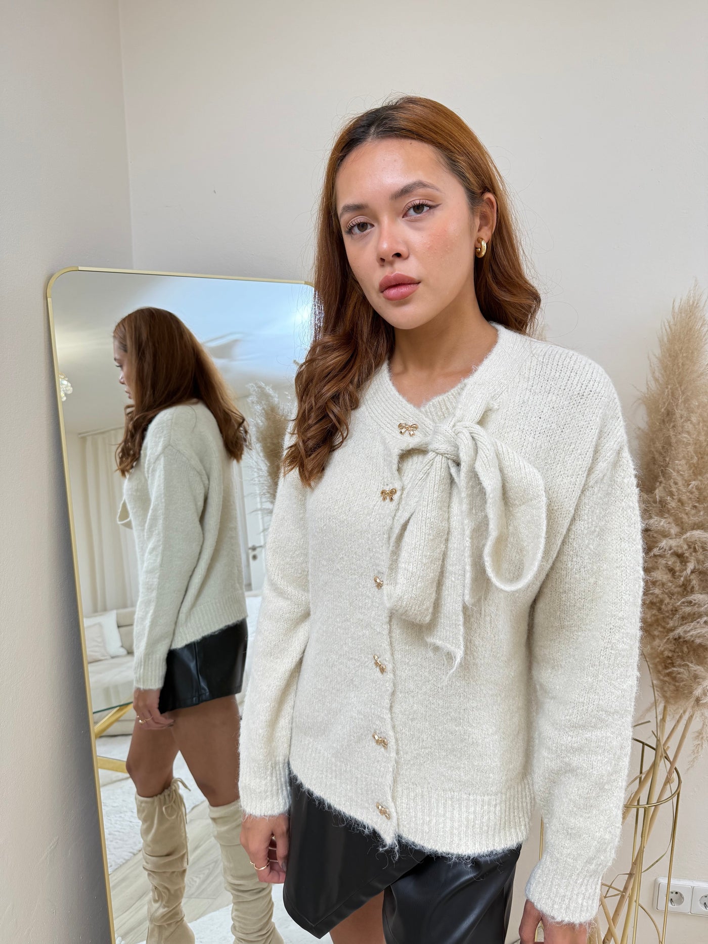 Schlaufen-Strickpulli