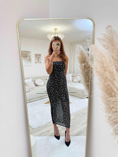 Glitzer-Strass-Kleid