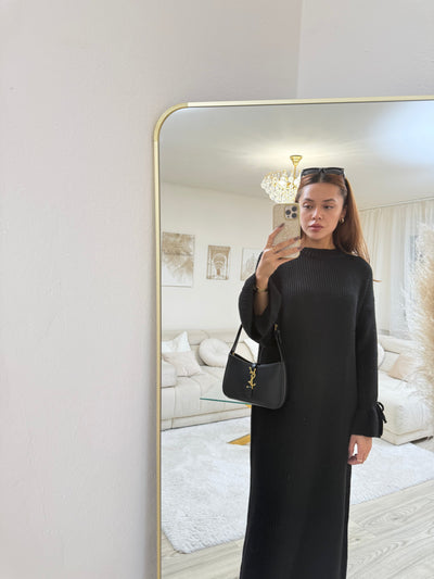 Strick-Kleid mit Ballonärmeln