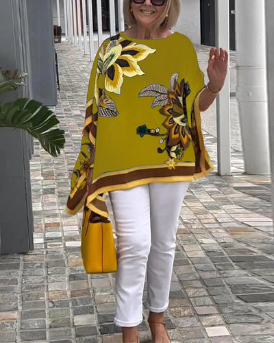 Bedruckte Lässige Weite Bluse