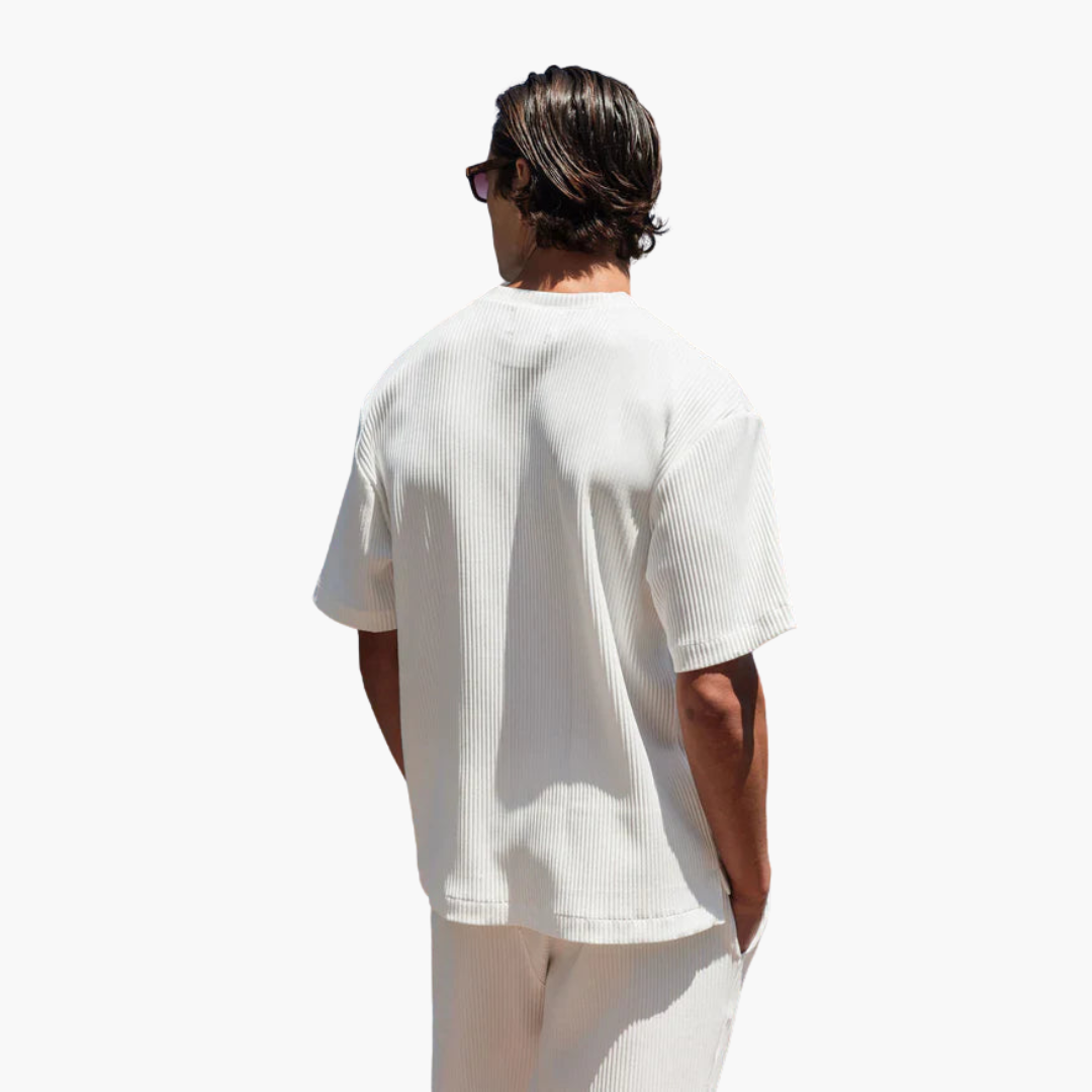 Plissee-Zweiteiler mit Kurzarmhemd - Herren Sommer-Set