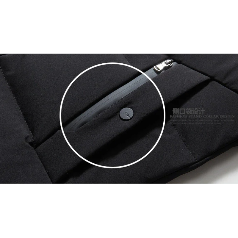 Winterjacke mit Fellimitat-Kapuze für Männer