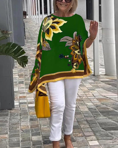 Bedruckte Lässige Weite Bluse