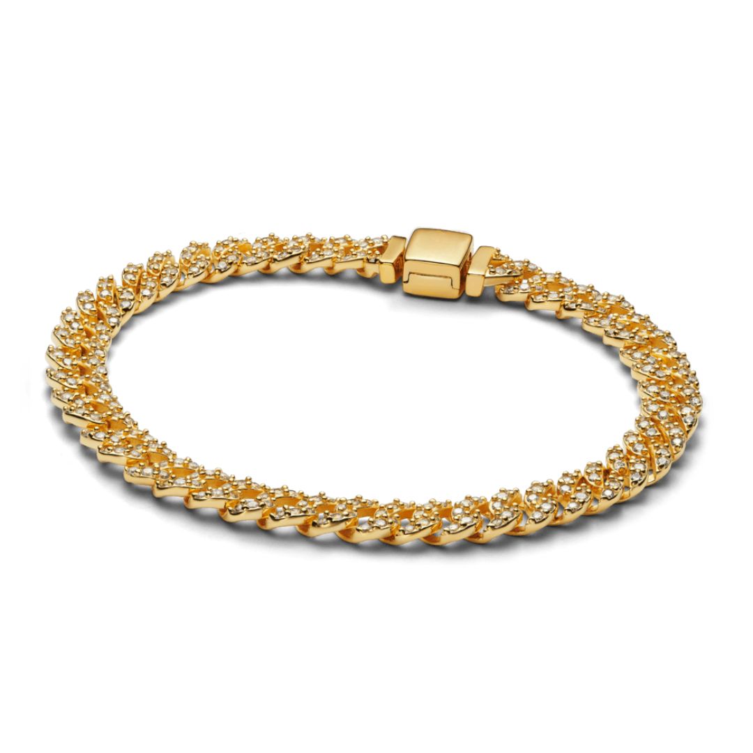 Moissanit Kubanisches Armband | Gold