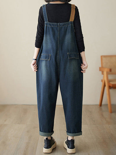 BERNADETTE - SCHLABBER-JUMPSUIT AUS DENIM