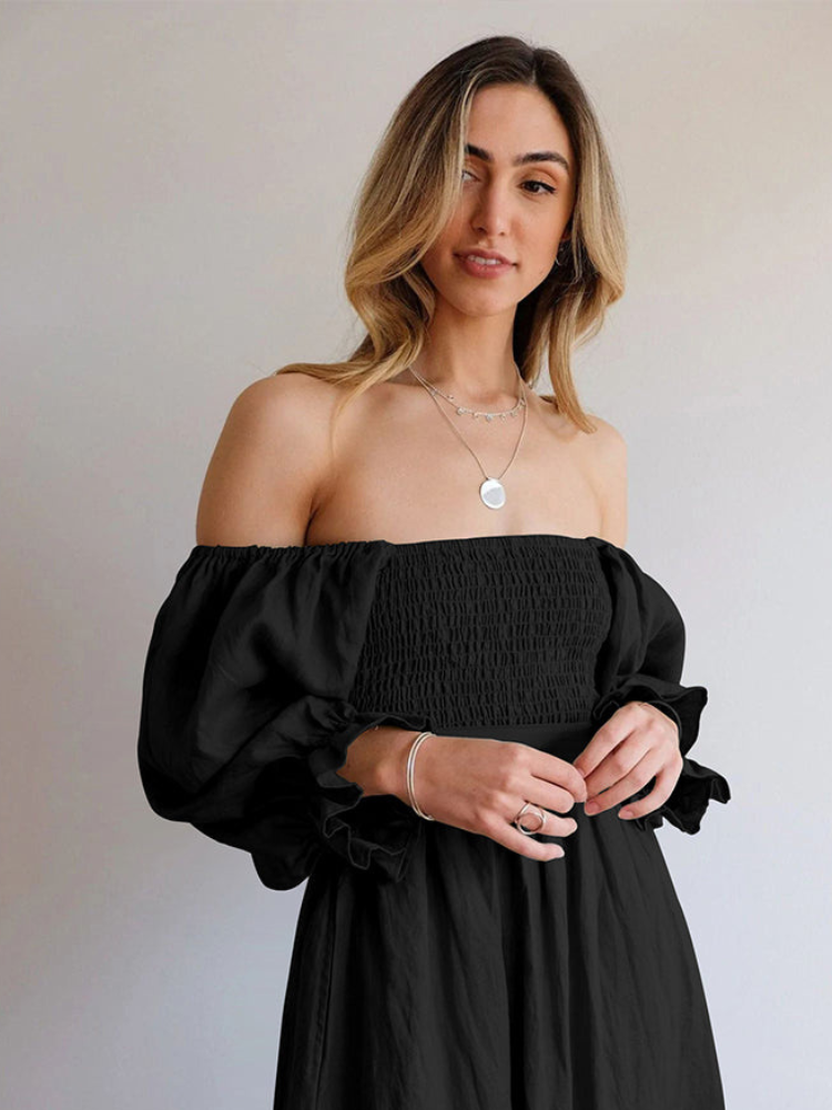 ANNA | KLEID MIT VOLANTSÄRMELN