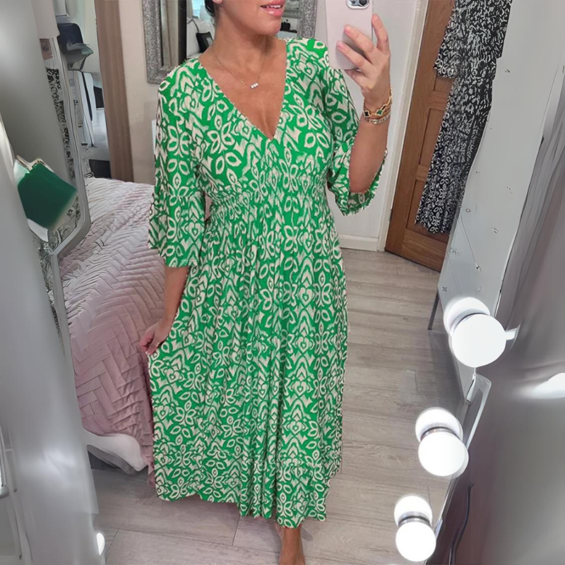 YARA® | SOMMERKLEID MIT V-AUSSCHNITT