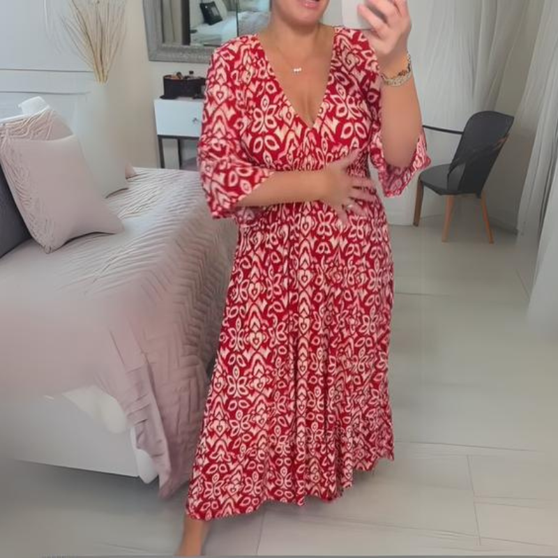 YARA® | SOMMERKLEID MIT V-AUSSCHNITT