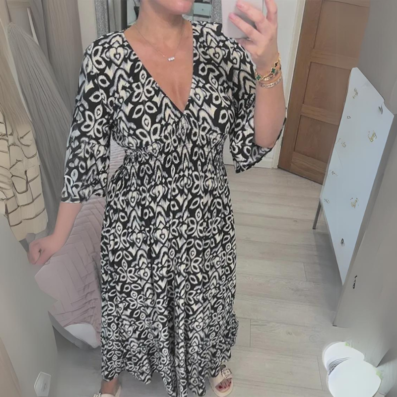 YARA® | SOMMERKLEID MIT V-AUSSCHNITT