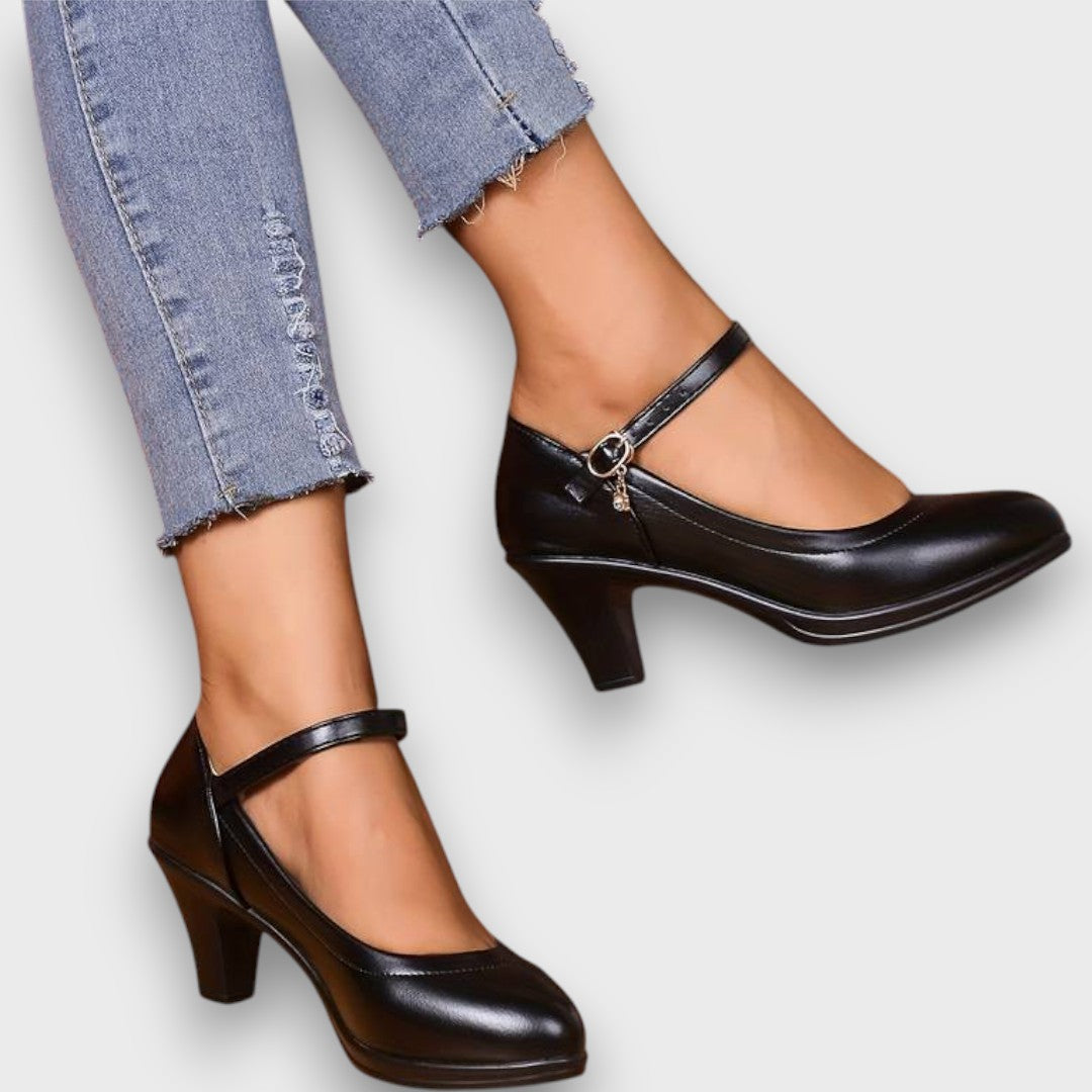 Marlena – Klassische Mary Jane Pumps mit Blockabsatz