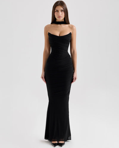 Tara I Zweiteiliges Mesh-Set mit Oberteil und Maxirock