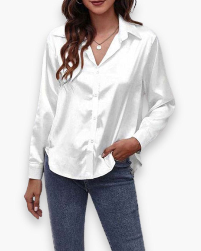 Damen Elegant Langärmelige Bluse | Festliche Blusen für Anlässe