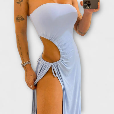 Winona - Bandeau-Tie Bodysuit-Kleid mit Seitenschlitzen