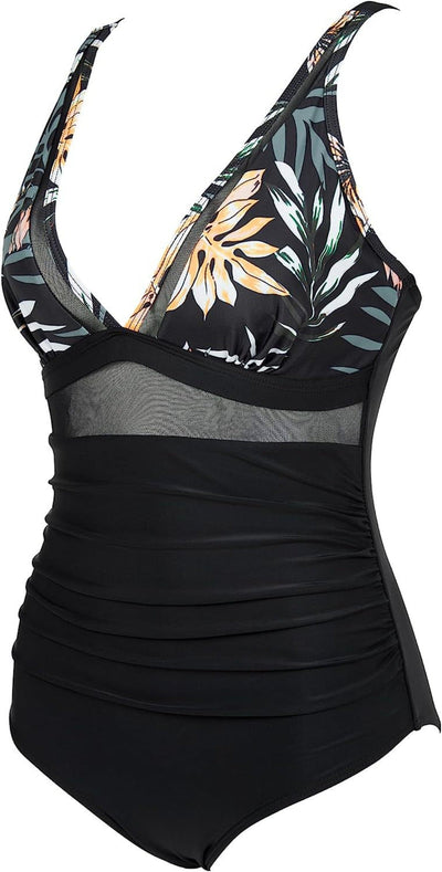 Heidi Mode | Einteiliger hohler Badeanzug mit hoher Taille