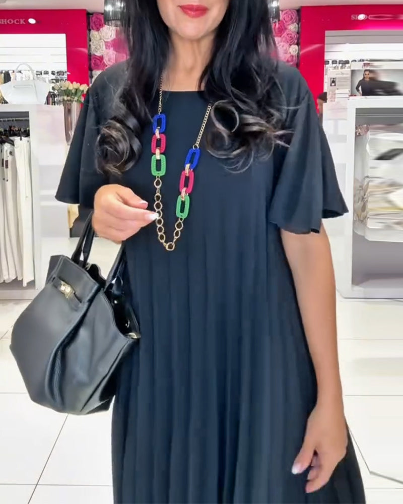 Kleid modisch Street plissiert