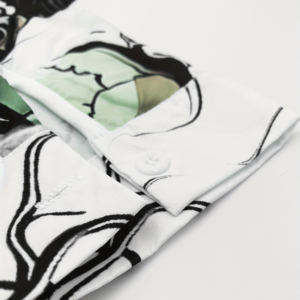 Herren Halloween-Hemd mit Print | Langarm