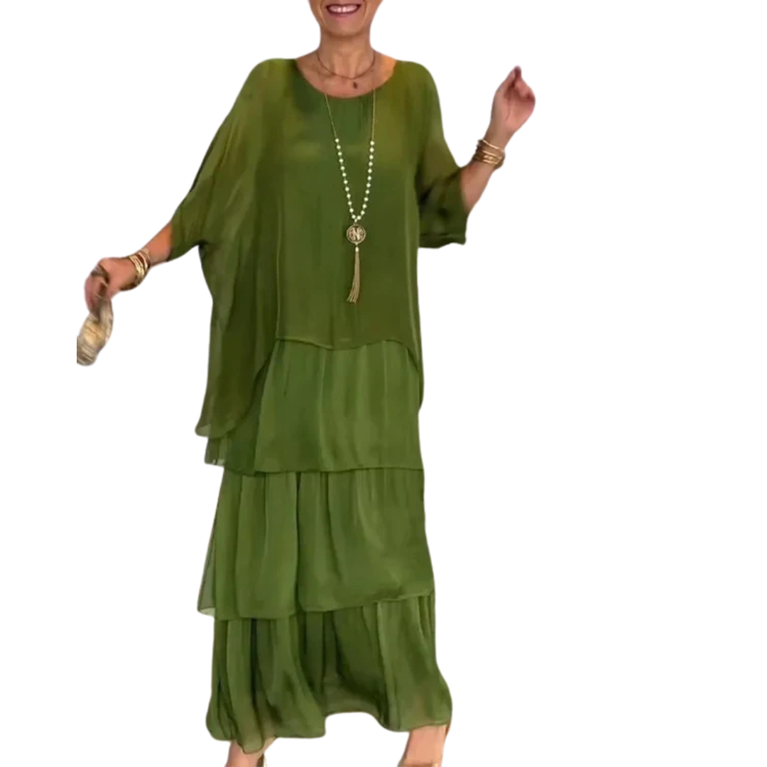 Elegantes Mehrlagiges Maxikleid für Damen