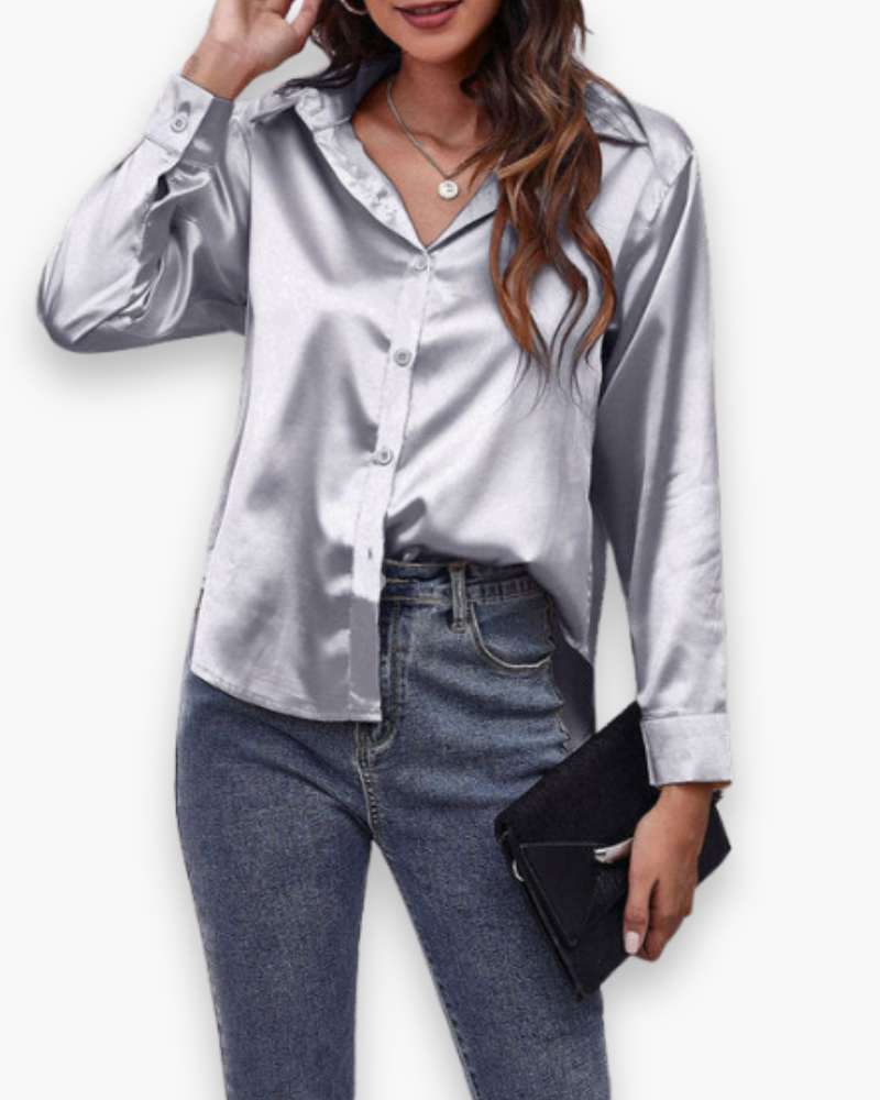 Damen Elegant Langärmelige Bluse | Festliche Blusen für Anlässe