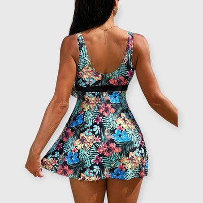 Meraya | Bauchkaschierender Blumen Tankini