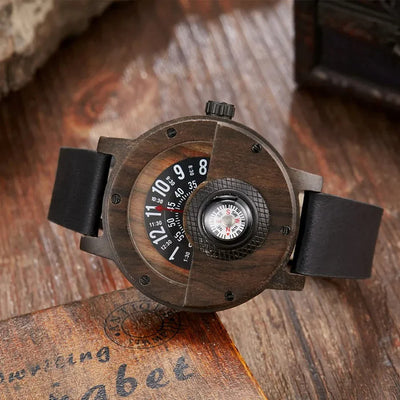 RAMON - HOLZUHREN MIT LEDERARMBAND