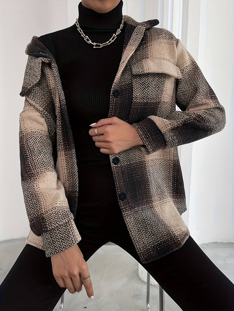 Stylischer Karierte Jacke für Damen
