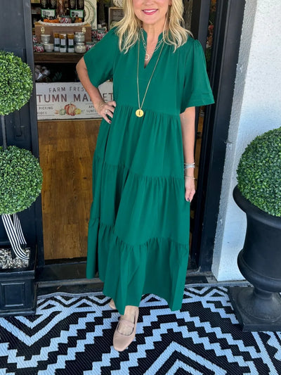 MARJOEIN - MIDIKLEID MIT KURZEN ÄRMELN