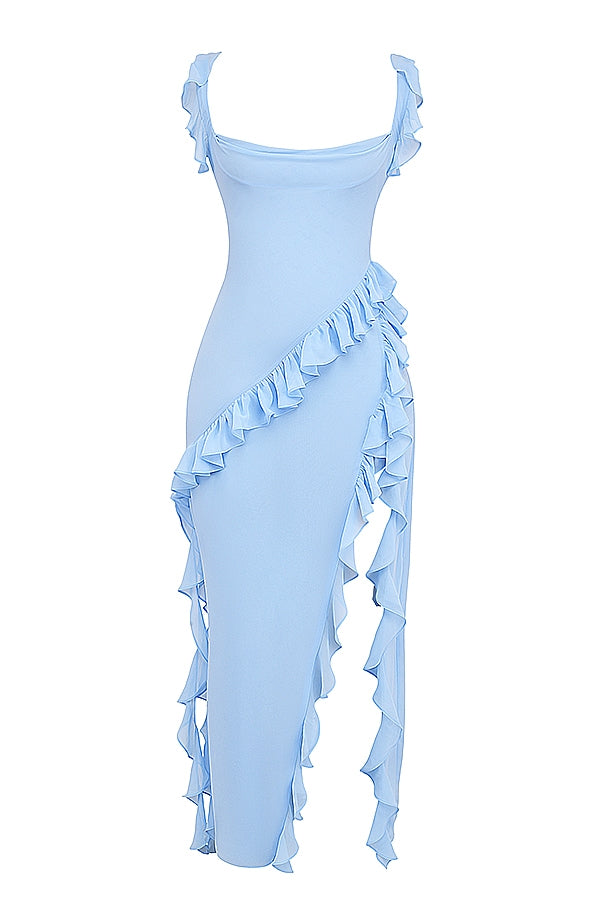 Dalila | Langes Kleid mit Rüschen