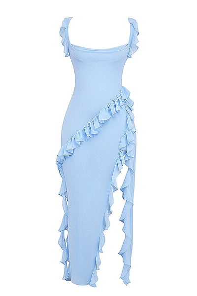 Dalila | Langes Kleid mit Rüschen