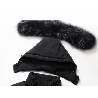 Winterjacke mit Fellimitat-Kapuze für Männer