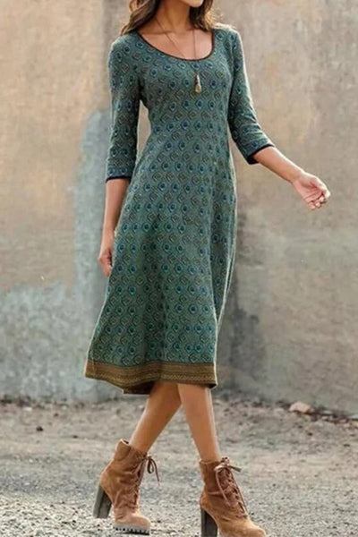 Heidi-Mode | Boho Chic Midi Kleid