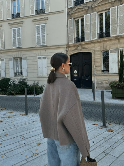 Cropped Wolljacke mit Knopfleiste – Zeitlos, Parisian & Herbstready