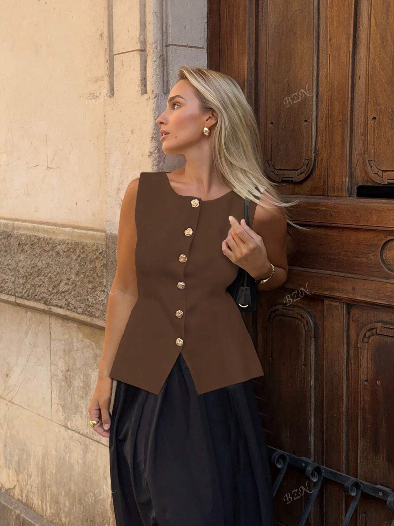 Ärmelloses Tailor-Weste mit Knöpfen – Feminin, Edel & Vielseitig