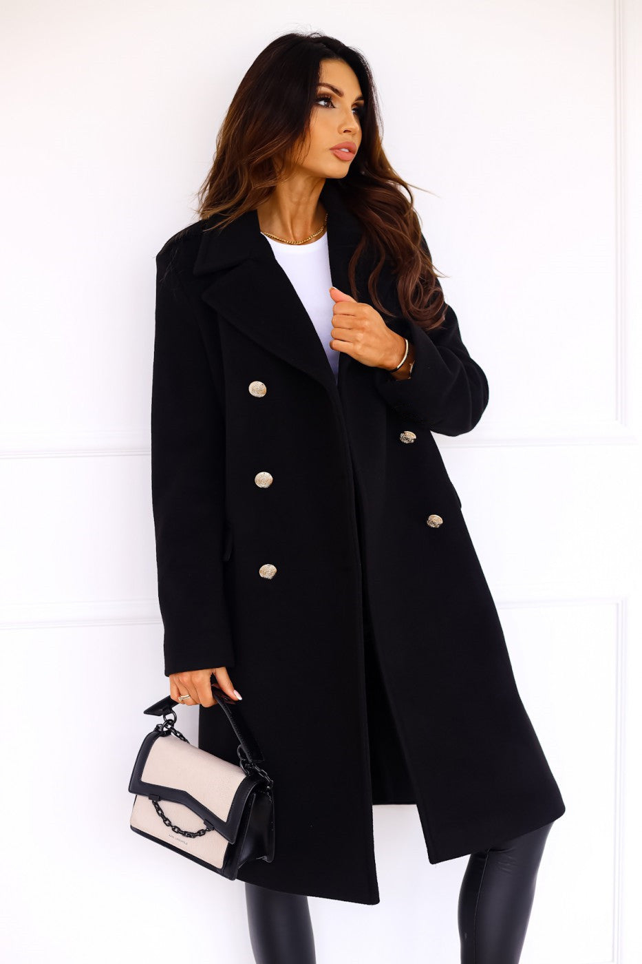 Trenchcoat Damen Elegant | Winter Lang Doppelreihig