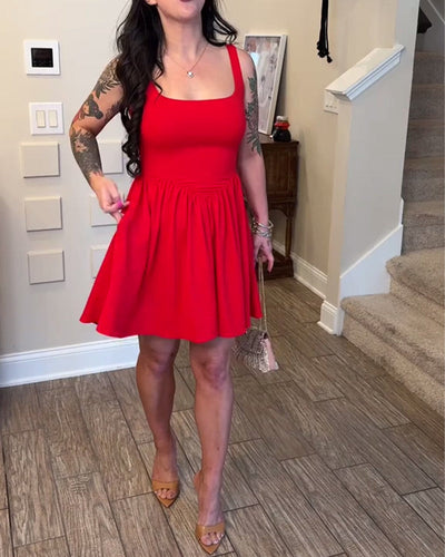 Kleid Sexy Träger Tailliert A-Linie