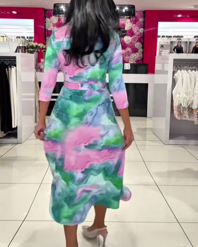 Kleid Modisch Pendler Druck