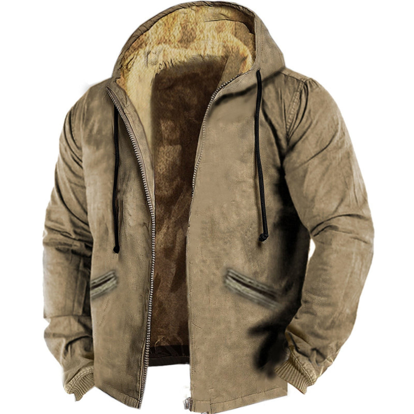 Warme Winterjacke mit Kapuze für Männer