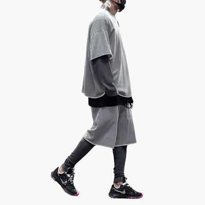 Herren Sommer Zweiteiler mit Kordelshorts und Oversize Shirt
