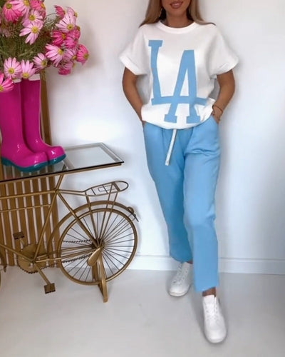 Setze Casual Letter Print Sports